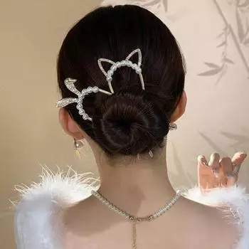 Роскошные заколки для волос U-образной формы с жемчугом и стразами, женская прическа для невесты, заколка для волос, заколки, заколки для волос, головные уборы для женщин, аксессуары для волос