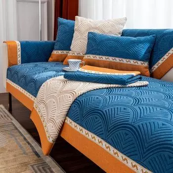 Роскошные жаккардовые подушки для дивана в гостиную, высококачественные современные нескользящие подушки для сидений, универсальные чехлы для полотенец на подлокотники Four Seasons 70x70cm 1pcs