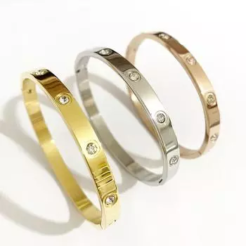 Роскошные женские браслеты с блестящими кристаллами Bijoux для женщин и мужчин, браслеты для влюбленных и; Браслеты из нержавеющей стали Pulseiras Feminina Jewelry Gold