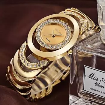 Роскошные женские часы, модные, стальные, с бриллиантовой инкрустацией, женские кварцевые часы, праздничный подарок, женские изысканные подарочные часы золотой