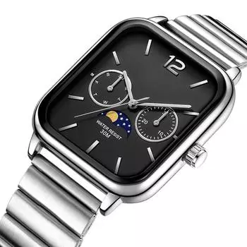 Роскошные женские часы водонепроницаемые кварцевые наручные часы Moonphase квадратные женские женские подарочные часы для девушек