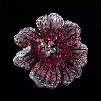 Роскошные женские классические винтажные броши с цветком розы, блестящие булавки для украшения бутика, вечерние, банкетные, с пряжкой для женщин