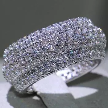 Роскошные женские кольца с кристаллами Aaa, белый циркон, обручальное кольцо, кольца для женщин и мужчин, ювелирные изделия на палец, размер 5-12 5