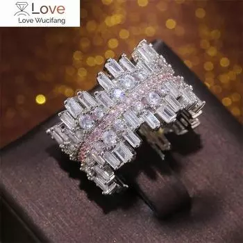 Роскошные женские кольца с полным покрытием из кубического циркония, модные помолвочные свадебные украшения для вечеринок, аксессуары для женщин, дропшиппинг 10