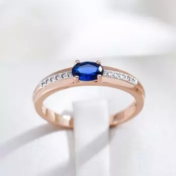 Роскошные женские кольца с синим цирконием золотого и серебряного цвета, индивидуальные украшения, модные повседневные аксессуары 7 синий