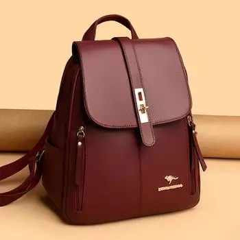 Роскошные женские кожаные рюкзаки для девочек, повседневный рюкзак, черный винтажный рюкзак, школьные сумки для девочек чёрный