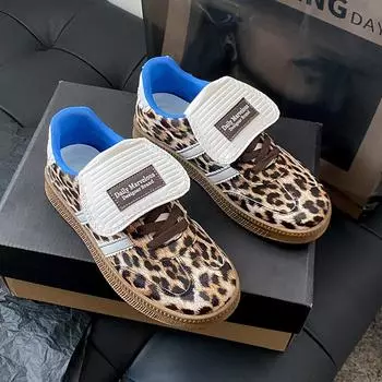 Роскошные женские кроссовки Vulcanize Design Leopard Print Sneakers Women Trends Casual Sneakers Women Skateboard Shoes tnis feminino 36