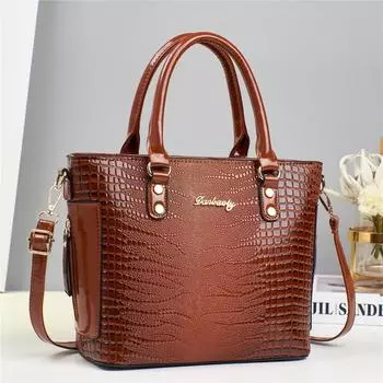 Роскошные женские модные сумки-тоут, кожаные сумки, наплечные сумки большой емкости, изысканные женские портативные сумки через плечо, кошельки