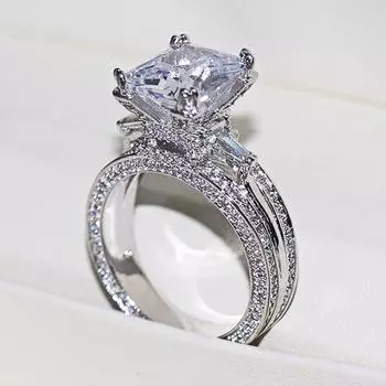 Роскошные женские обручальные кольца с модным дизайном, блестящие кристаллы, современный стиль, аксессуары, подарок для женщин 6