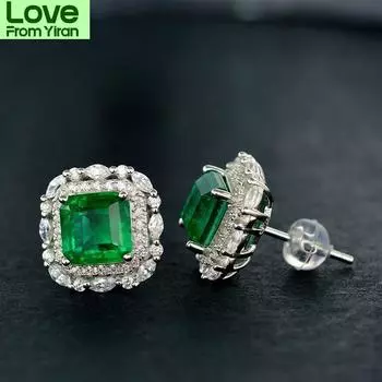 Роскошные женские серьги, модные серебряные ювелирные изделия, благородные серьги-гвоздики для женщин, высококачественные серьги-бижутерия для девочек