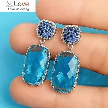 Роскошные женские серьги-подвески для вечеринки с яркими кристаллами CZ, нежный дизайн, подарок на годовщину, великолепные женские аксессуары