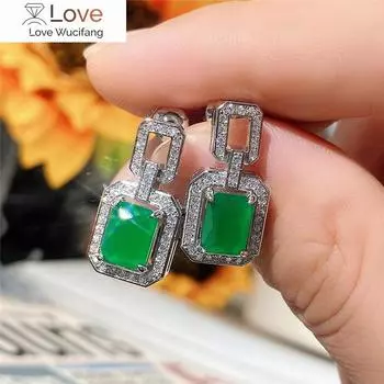 Роскошные женские серьги-подвески для вечеринки, бриллиантовые зеленые циркониевые украшения, великолепный дизайн, подарочные аксессуары на годовщину