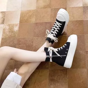 роскошные женские спортивные ботинки из вулканизированного холста на плоской подошве женские туфли на платформе роскошные весенние кроссовки 2024 женские ботильоны 35
