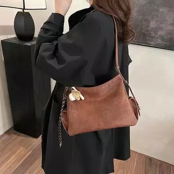 Роскошные женские сумки хобо через плечо, универсальные, из высококачественного ПУ, для поездок на работу, простые, модные, новый стиль