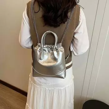 Роскошные женские сумки из искусственной кожи с цепями Hasp, большой вместимостью, модные рюкзаки, новый стиль, высокое качество