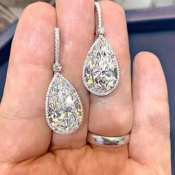 Роскошные женские вечерние серьги с ослепительным кулоном из кубического циркония, модный и благородный женский нежный подарок на юбилей