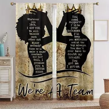 Роскошные золотые шторы Queen King African 2 шт., оконное оформление для спальни, офиса, кухни, гостиной, домашнего декора, украшения комнаты W50 X H130(CM)X2&Hook