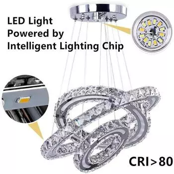 Роскошный 3-х кольцевой светодиодный хрустальный подвесной светильник, скандинавская современная люстра, креативное простое украшение для дома, потолочное освещение для гостиной