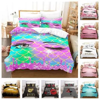 Роскошный 3D комплект постельного белья из микрофибры, пододеяльник, 2/3 предмета, комплект одинарного/двуспального постельного белья DE135 * 200, полный размер, мягкое украшение для спальни Baby 100x135cm