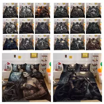 Роскошный 3D комплект постельного белья Woman King, полноразмерный комплект одеяла из микрофибры, модный дизайн, домашний текстиль UK Single 135x200cm