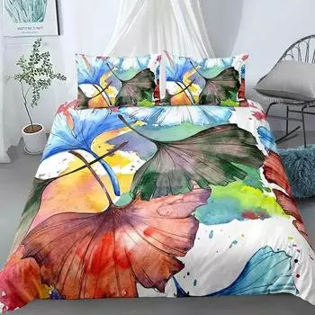 Роскошный 3D красочные цветы King Queen двуспальный пододеяльник цветочный комплект постельного белья женский пододеяльник черный полиэстер одеяло покрывало EU Single 135x200cm