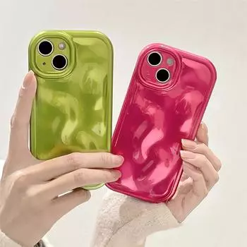 Роскошный 3d-покрытие розово-зеленого фольгированного чехла для телефона для Iphone 14 13 12 Pro Max 11, крутой блестящий мягкий противоударный модный чехол на заднюю панель For iPhone 12 Pro зелёный