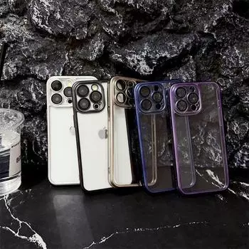 Роскошный 6D гальванический матовый чехол с пленкой для линз для iPhone 15 Pro Max 14 Plus 13 12 11 Pro, универсальный защитный чехол от падения iPhone 15 Pro Max чёрный