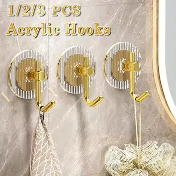 Роскошный акриловый настенный крючок, домашний декор, прочный клей, вешалка для полотенец для ванной комнаты, подвесная вешалка для пальто без штамповки, задняя дверь, держатель для сумки для ключей