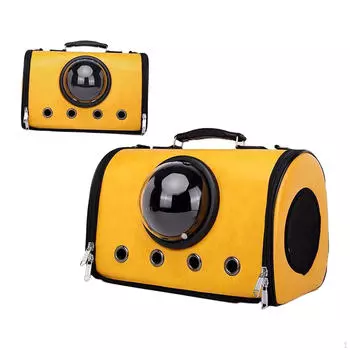 Роскошный автомобиль для перевозки домашних животных с панорамным видом для активного отдыха на свежем воздухе жёлтый