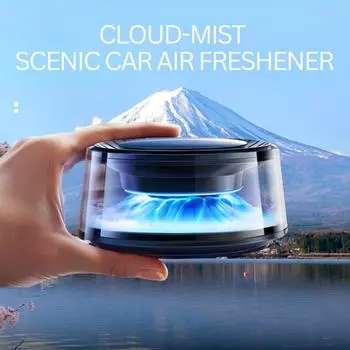 Роскошный автомобильный аромадиффузор с беспроводной зарядкой 15 Вт - интеллектуальная светодиодная подсветка и автоматическое управление ароматом HM Refill Pod