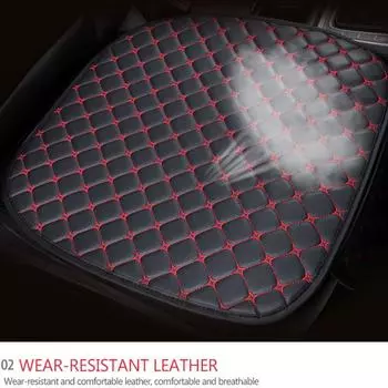 Роскошный автомобильный кожаный чехол для сиденья, черный автомобильный чехол для подушки, универсальная автомобильная подушка, автозапчасти 1 Pack Font Seat