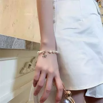 Роскошный барочный браслет из пресноводного жемчуга Niche High Sense Zircon Bee Подвеска Роскошный браслет для женщин Подарок