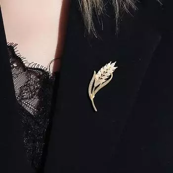 Роскошный белый рис, стразы, пшеничное ухо, брошь, булавки для воротника, костюм, блестящие женские броши, украшения для свадебной вечеринки белый