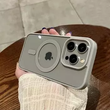 Роскошный беспроводной зарядный прозрачный чехол Magsafe для iPhone 16 15 14 13 12 11 Pro Max Plus Mini магнитные бамперы чехлы iPhone 15 Pro Max белый