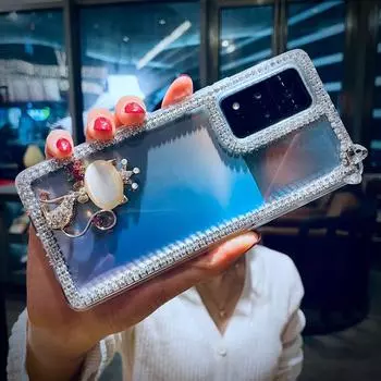 Роскошный блестящий чехол для телефона ручной работы с бриллиантами для Samsung S20 S21 S22 S23 Ultra S10e S10 S9 S8 Plus Note 20 10 Pro 9 8 A21s A31 S23 Ultra