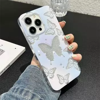 Роскошный блестящий чехол для телефона с бабочкой, подходящий для iPhone 14, 13, 12, 11 Pro Max, комплексные чехлы для защиты от падения iPhone 14 Pro Max