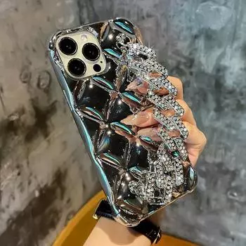 Роскошный блестящий чехол для телефона с бриллиантовым браслетом для Iphone 14 13 12 11 Pro Max Xr Xs Max 14 Plus 3d покрытие противоударный чехол For iPhone 14Pro Max