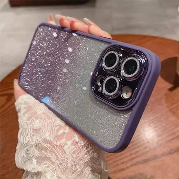 Роскошный блестящий чехол для телефона с градиентом для Iphone 14 13 12 11 Pro Max 14 Plus 14pro 11, противоударный защитный бампер, прозрачный чехол For iPhone 14Pro