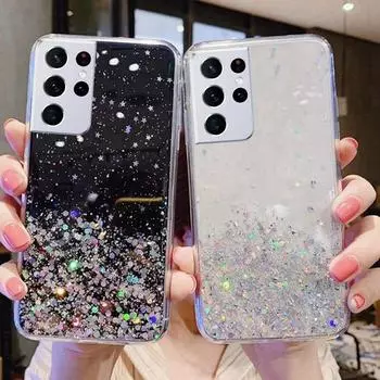 Роскошный блестящий чехол для телефона SAMSUNG Galaxy S8 S9 S10 S10E S20 S21 S22 FE PLUS Ultra, задняя крышка для SAMSUNG S 20 21 22 10 for SAMSUNG S8 розовый