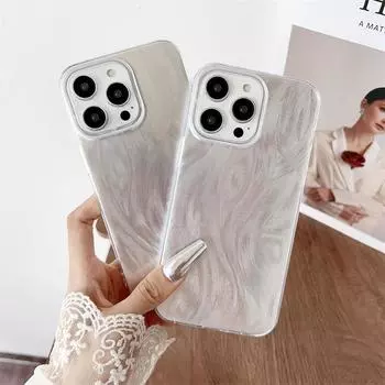 Роскошный блестящий чехол Feather для iPhone 15 Pro Max 14 Plus 13 12 11 Pro XR XS All-Inclusive TPU защитный чехол от падений iPhone 16 Pro Max