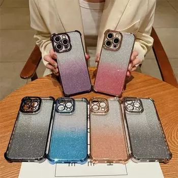 Роскошный блестящий гальванический чехол для телефона для iPhone 15 14 Plus 13 12 Pro Max 11 противоударный силиконовый мягкий чехол из ТПУ For iphone 11 серебряный