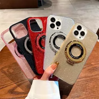 Роскошный блестящий магнитный чехол с беспроводной зарядкой для iPhone 15 Pro Max 11 12 13 14 Pro Max ярких цветов, прозрачный мягкий чехол из ТПУ For iPhone 12 Pro