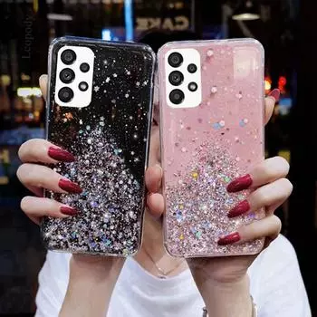 Роскошный блестящий мягкий чехол для телефона Samsung Galaxy A23 A 23 32A A235F A235F/DS, мерцающая задняя крышка для SamsungA23, силиконовый for Samsung A235F прозрачный