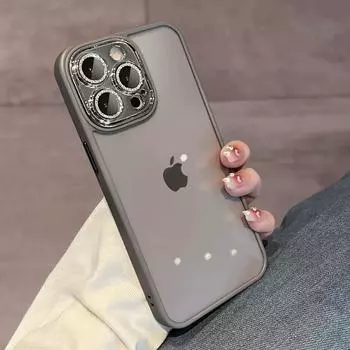 Роскошный блестящий прозрачный чехол для телефона для iPhone 11 12 13 14 15 Pro Max Plus противоударный прозрачный чехол-бампер с бриллиантами For iPhone 11Pro