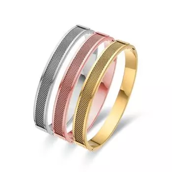 Роскошный браслет из нержавеющей стали, сетчатый дизайн, браслет из титановой стали, позолоченные ювелирные изделия для женщин и мужчин, модный аксессуар 18cm