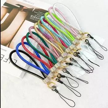 Роскошный браслет-шнурок для мобильного телефона со стразами Rhinestone Bracelet золотой