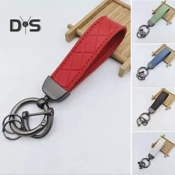 Роскошный брелок из искусственной кожи, элегантный однотонный ремешок, сделай сам, водонепроницаемый автомобильный брелок для ключей, подвеска, украшение для рюкзака, подарок на день рождения зелёный