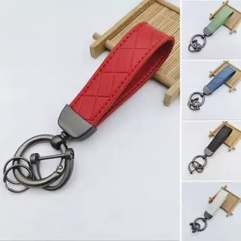 Роскошный брелок из искусственной кожи, элегантный однотонный ремешок, сделай сам, водонепроницаемый автомобильный брелок для ключей, подвеска, украшение для рюкзака, подарок на день рождения зелёный