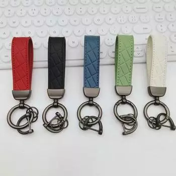 Роскошный брелок из искусственной кожи, элегантный однотонный ремешок, сделай сам, водонепроницаемый автомобильный брелок для ключей, подвеска, украшение для рюкзака, подарок на день рождения зелёный