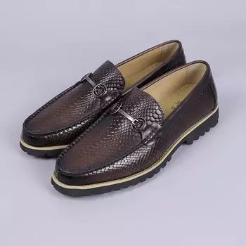 Роскошный бренд Crocodile Deign мужские кроссовки пенни-лоферы натуральная кожа коричневые повседневные туфли размер 38-46 мокасины мужские 38 коричневый